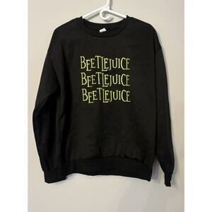 Beetlejuice Unisex Black Graphic Sweatshirt Size Large (L)